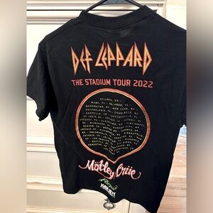 Def Leppard, Motley Crue, Poison & Joan Jett Stadium Tour Design T Shirt